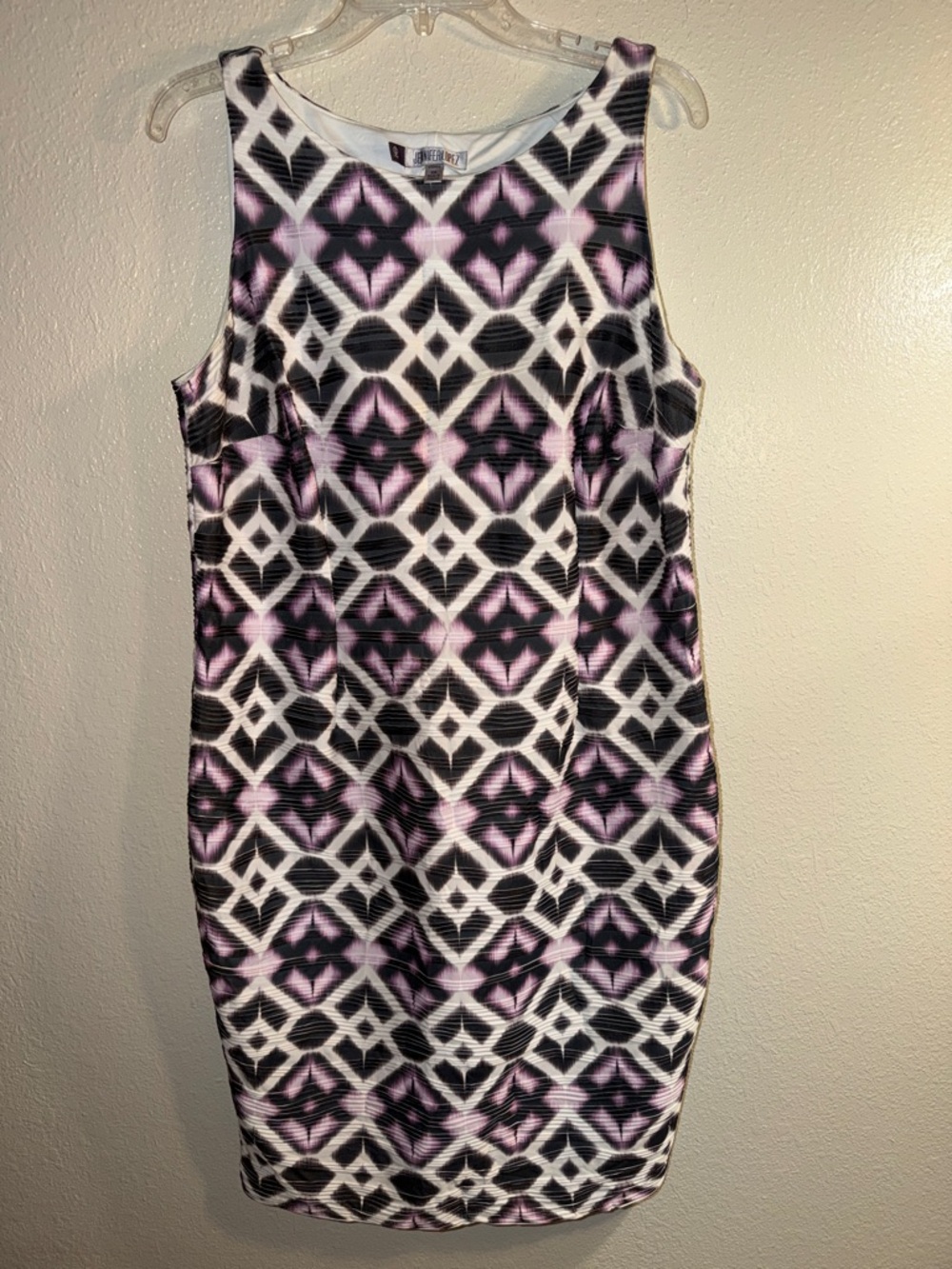 Jennifer Lopez Sleeveless Geometric Print Shift Dress - 0X Preloved💕